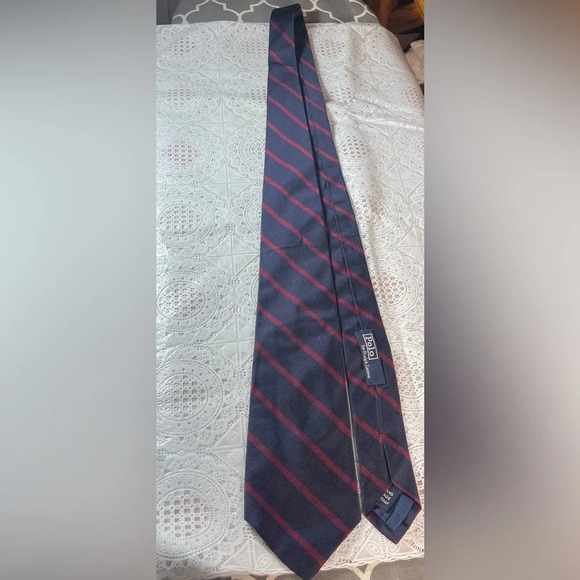 Striped Silk Repp Narrow Tie Polo Ralph Lauren - Picture 8 of 12